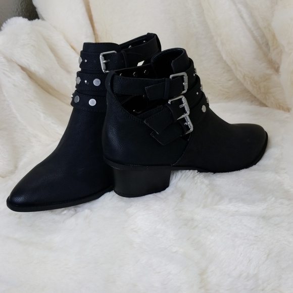 SALE NWT SAM EDELMAN Booties Stack Heel Closed Toe - Picture 7 of 8